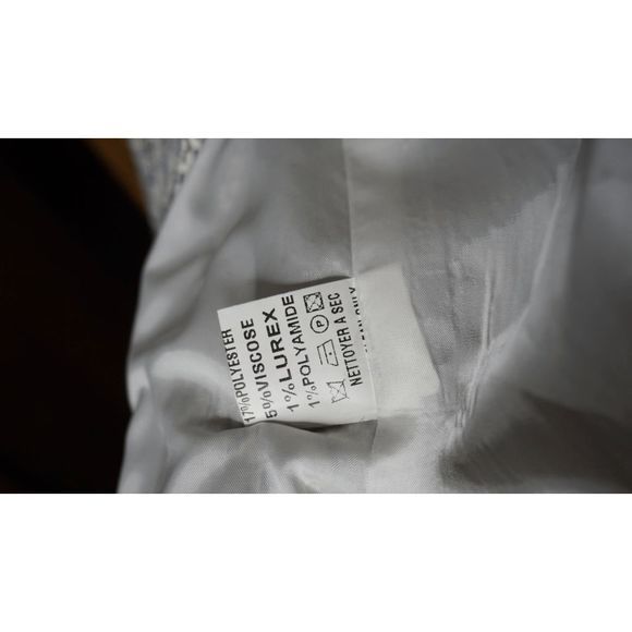 Les Ateliers De La Maille Tweed Lisa Blue White Coat Size 1 - Picture 5 of 6
